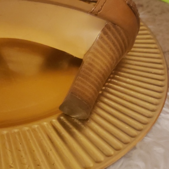 Apostrophe Tan Leather Heeled Sandals - Picture 6 of 6